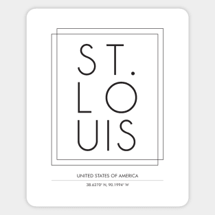 St Louis City Typography Sticker